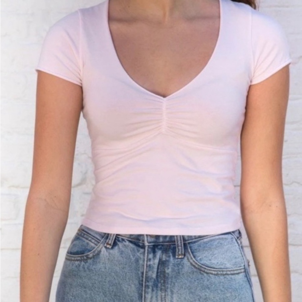 Pink Brandy Melville Cinched T-shirt